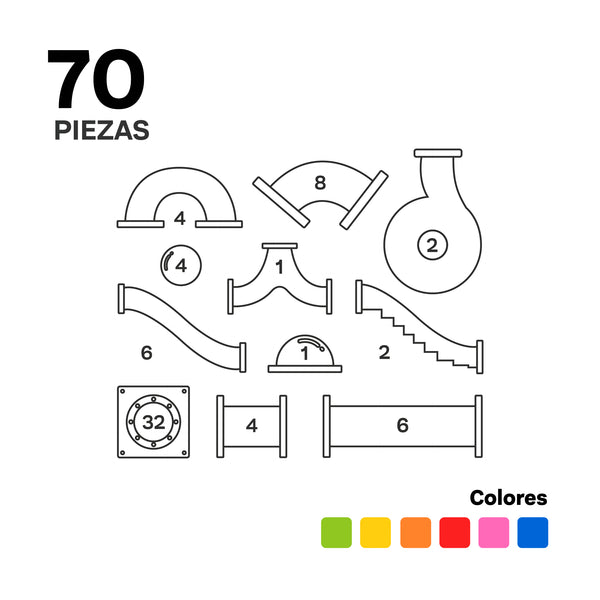 Imanix Tobogán 70 piezas