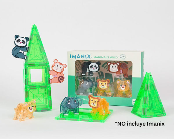 Imanix Juegos plástico e imán IMANIMALS WILD JUNGLE 5 piezas.