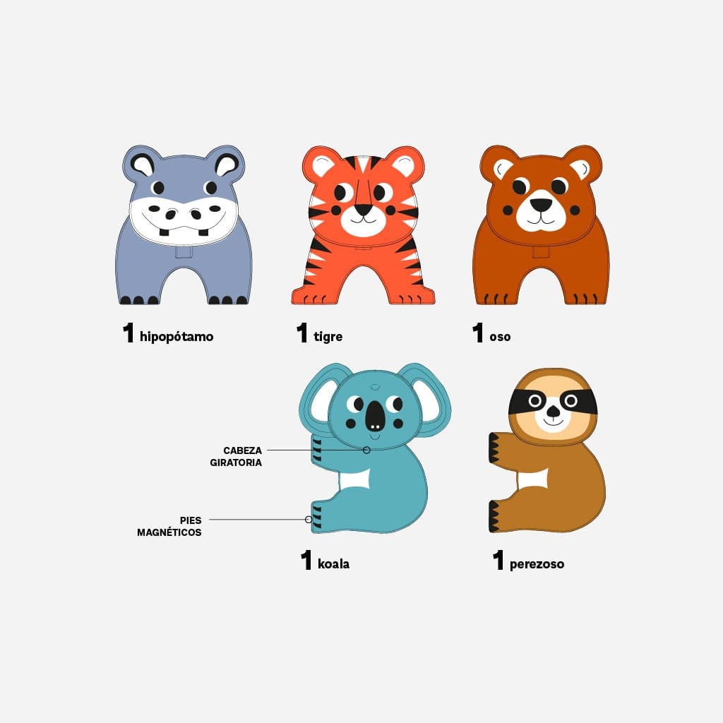 Figuras de animales con el set Wild Savannah – Imanix By Braintoys